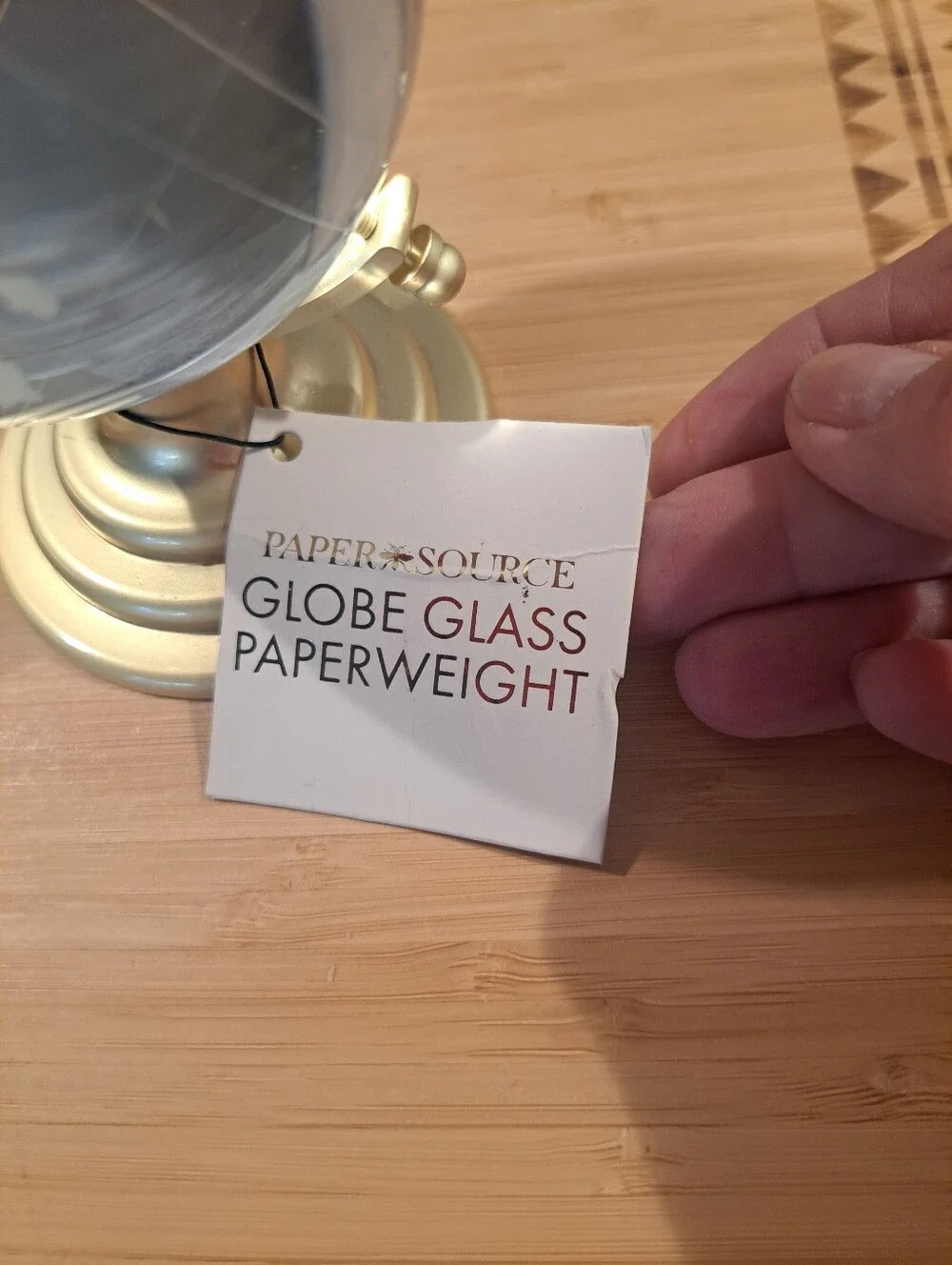 Paper Source Globe Glass Paperweight